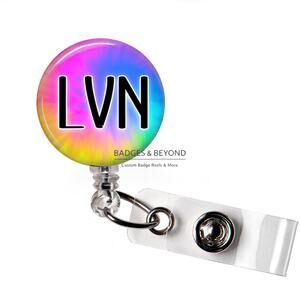 LVN Badge Reel | Licensed Vocational Nurse Retractable ID Name Tag Holder Nurse